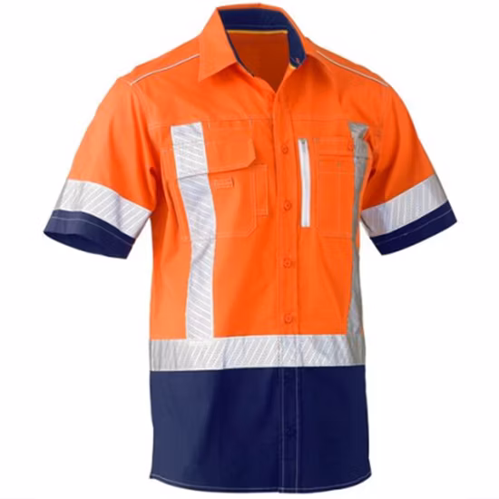 メーカー中国 Hi Vis ポロシャツ反射安全長袖ワークシャツ