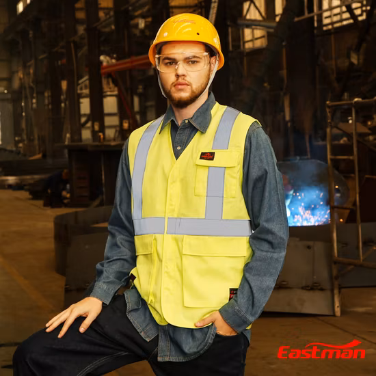 卸売作業服 Hi Vis カスタマイズ可能な反射ポリエステル安全ベスト