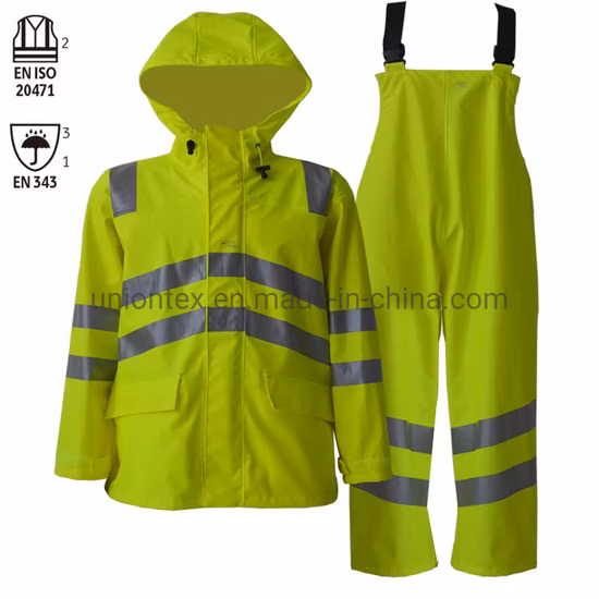Hi Viz 反射安全よだれかけ全体的な建設作業服パンツ